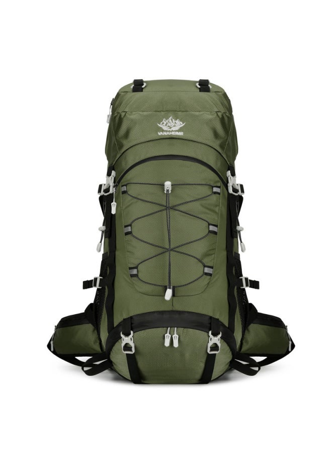 Outdoor Sports Mountaineering Bag 60 Liters Large Capacity 2023 Autumn Backpack Hiking Camping Travel Backpack-Color:Dark Green-Capacity:60L - Image 1